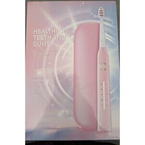 Electric Sonic Toothbrush Pink | Rechargeable 5V USB | 5 Modes | 8 Brush Heads